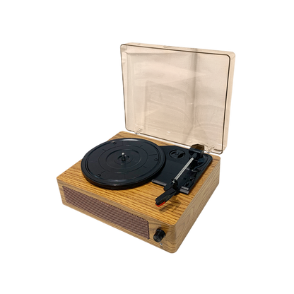 RetroSiDy Record Player with open lid on a white background