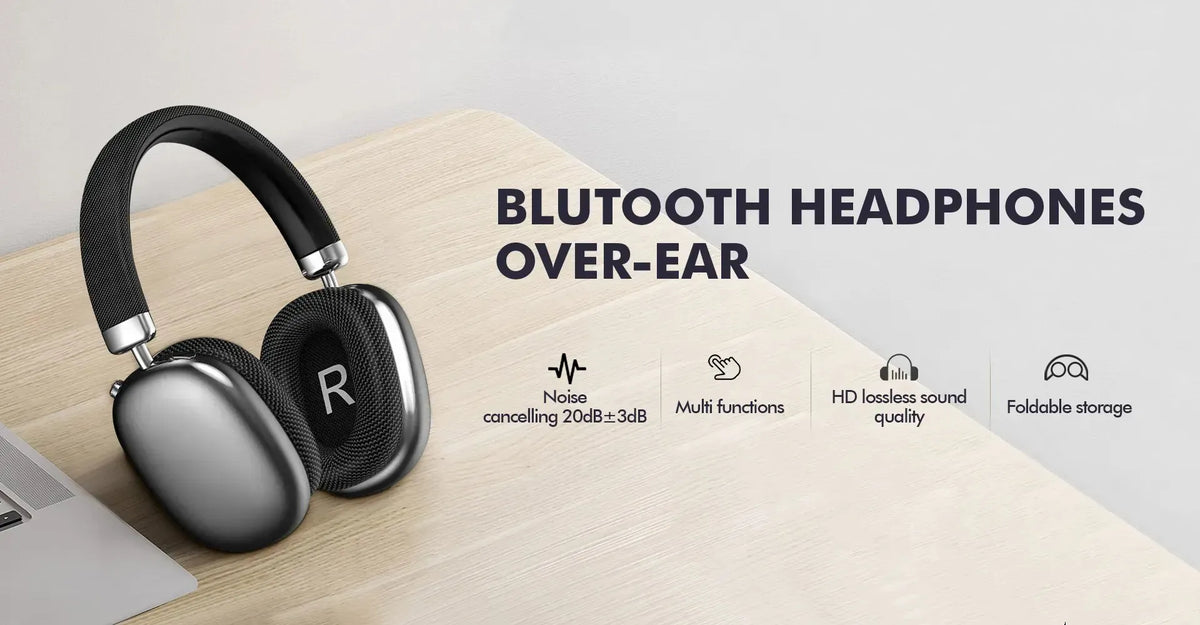 Rivelia Noise Cancelling Headphones Bluetooth 5.3 and 40mm drivers