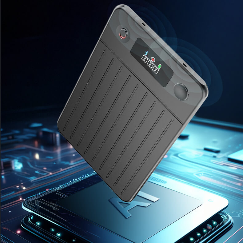 Ahalar Smart AI Voice Recorder 6D dual microphone noise reduction