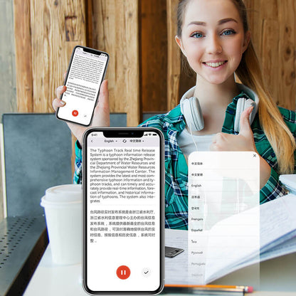 Ahalar Smart AI Voice Recorder 189 language translation