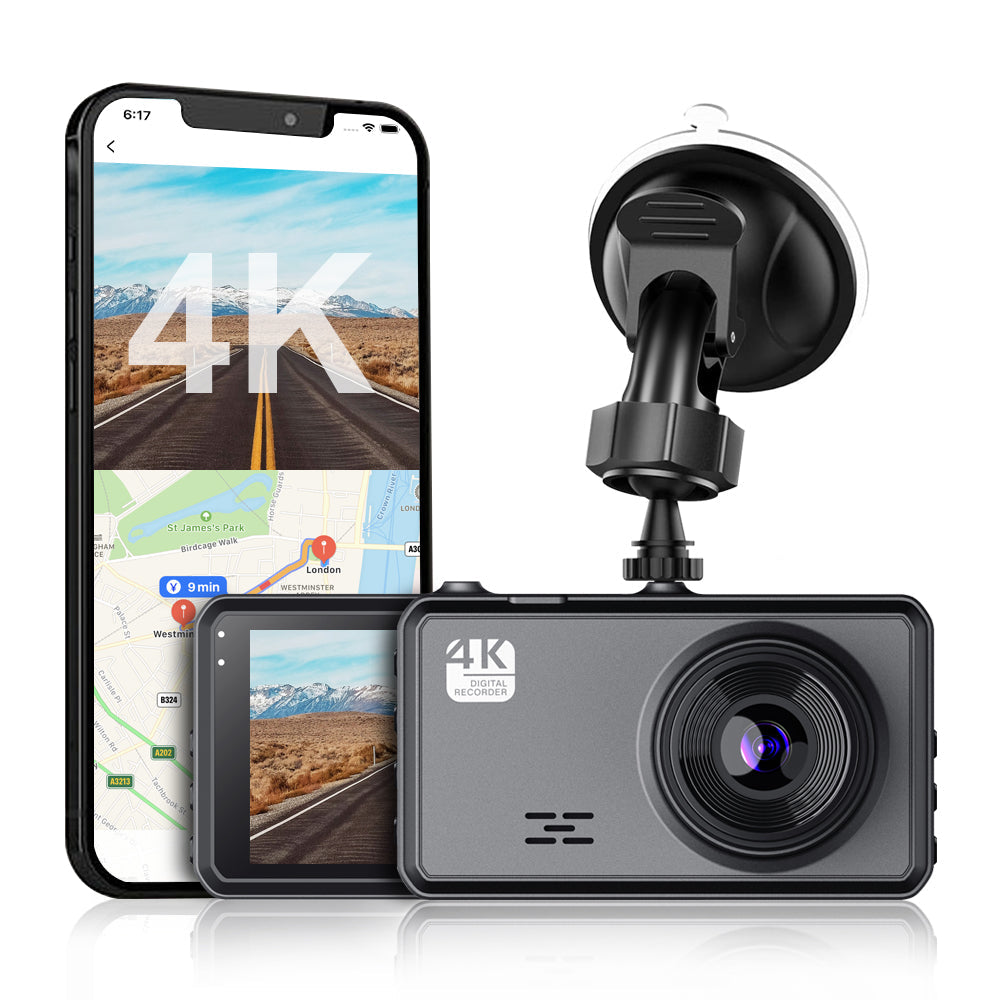 SnapVlt 4K Full HD Smart Dash Cam - 4K Front and Rear Record main product view