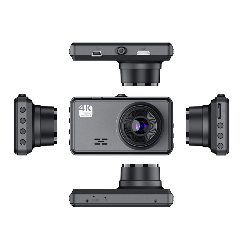SnapVlt 4K Full HD Smart Dash Cam - specifications detail showing all functions WiFi GPS ADAS G-sensor loop recording