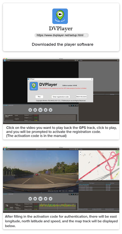 SnapVlt 4K Full HD Smart Dash Cam - GPS tracking setup guide how to access vehicle positioning on computer