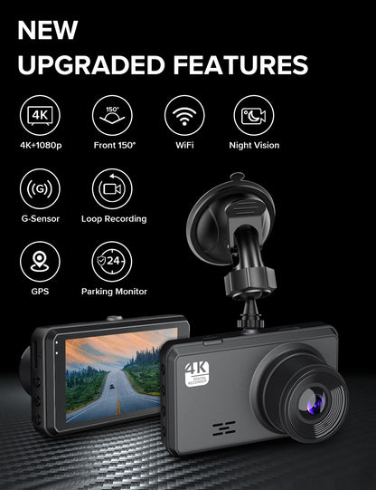 SnapVlt 4K Full HD Smart Dash Cam - app rich picture alerts portrait view showing notification at a glance