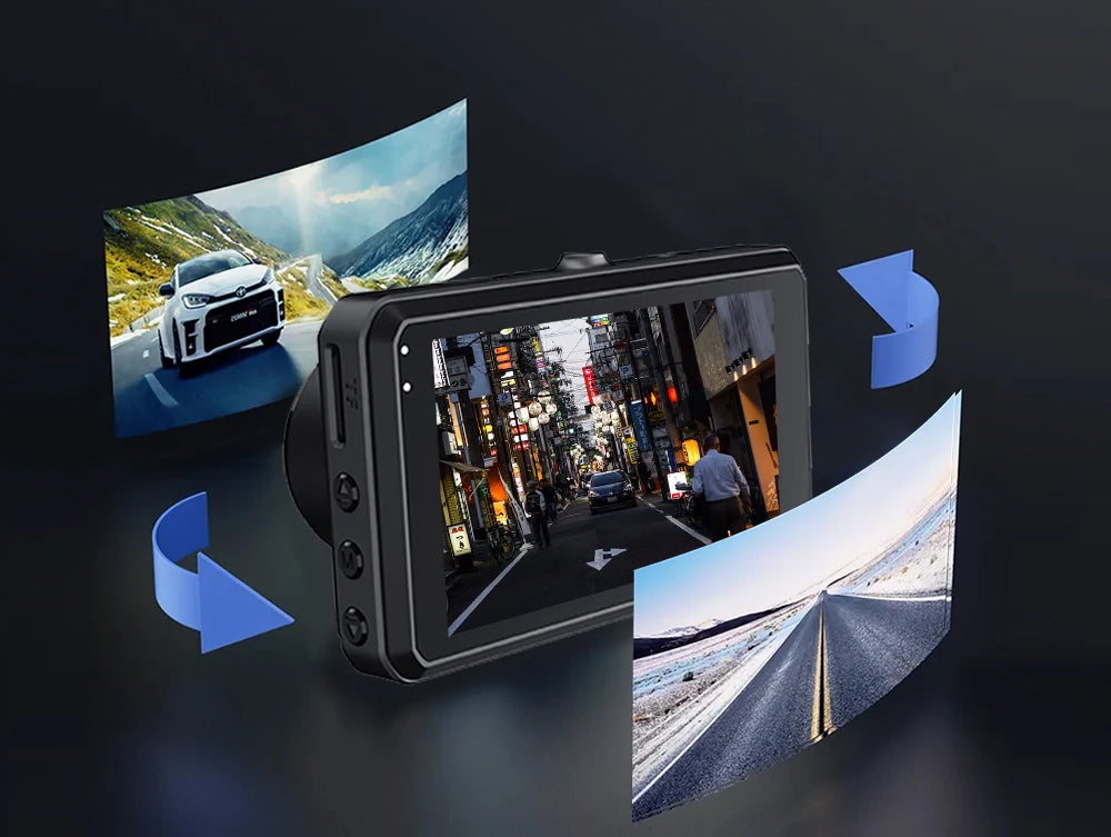 SnapVlt 4K Full HD Smart Dash Cam - loop recording seamless continuous auto-overwrite oldest clips up to 256GB
