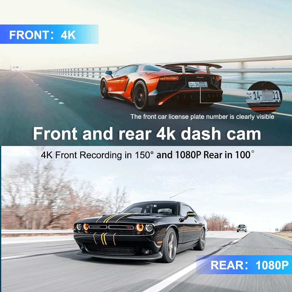 SnapVlt 4K Full HD Smart Dash Cam - carousel 4 4K night vision and parking monitor features