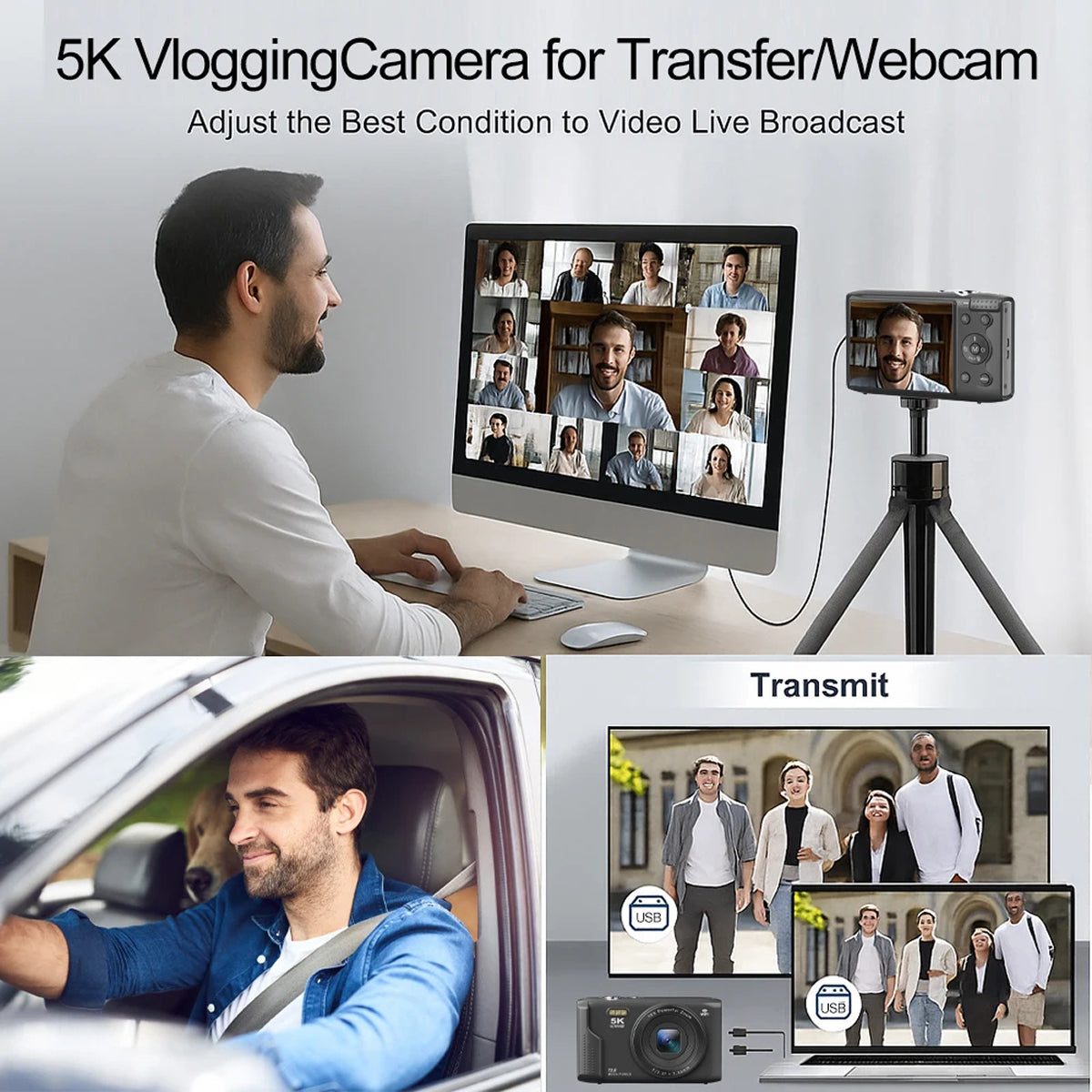 SnapWynie Digital Camera for Transfer/Webcam with use cases on a white background
