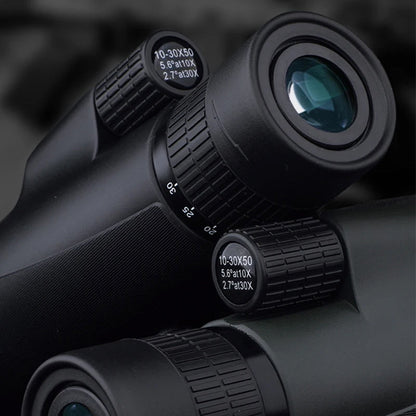 Black SoceScope Monocular with focus on details against a dark background