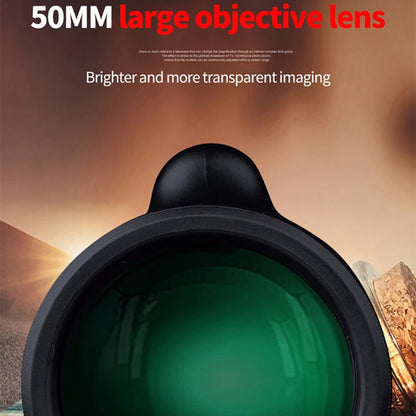 50MM large objective lens with scenic background
