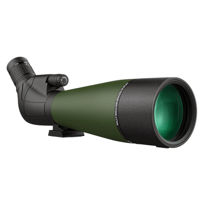 Green and black Spektella Spotting Scope on a white background