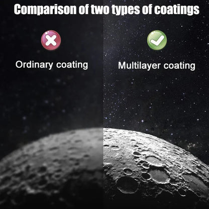 Comparison of ordinary and multilayer coatings on a celestial body surface.