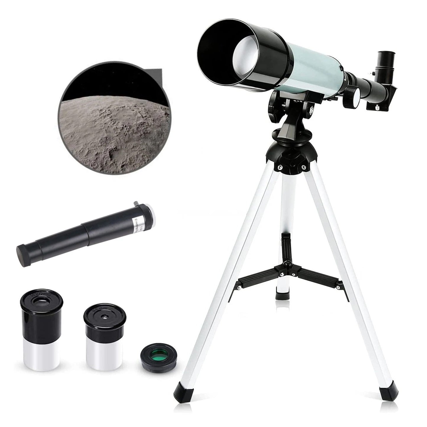 StarySeek Telescope with accessories on a white background