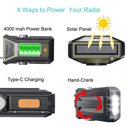 Swiflert Hand Crank Radio power
