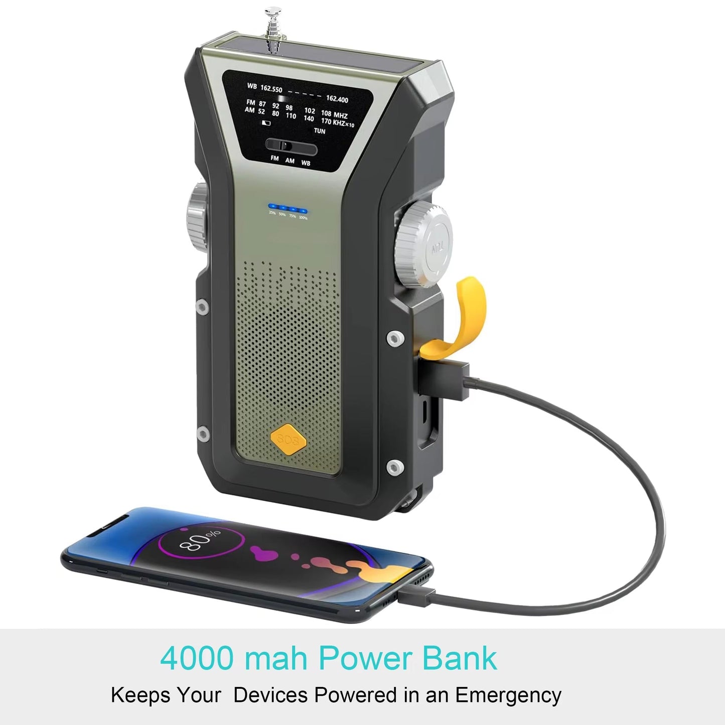 Swiflert Hand Crank Radio power bank