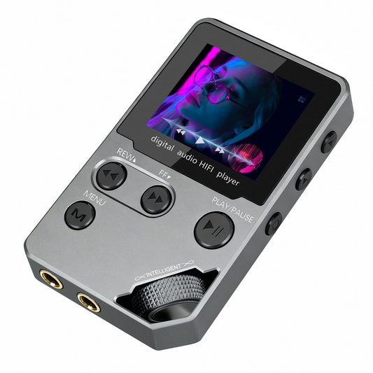Swiftgrid MP3 Player with display and control buttons on a white background