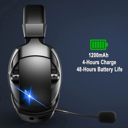 Swiftgrid Wireless Gaming Headset with battery life information on a dark background