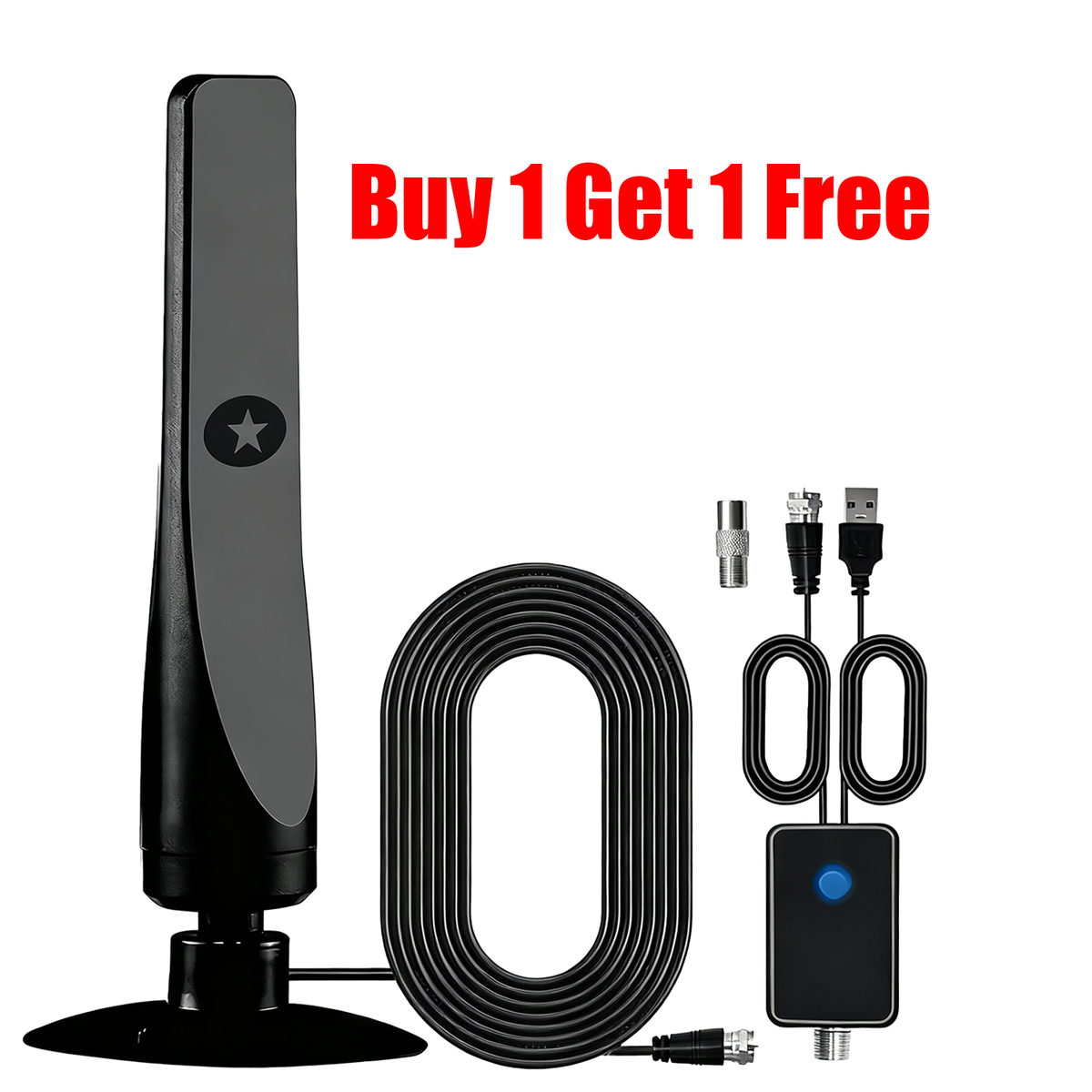 Tayvos HD Digital Television Antenna with suction cup base