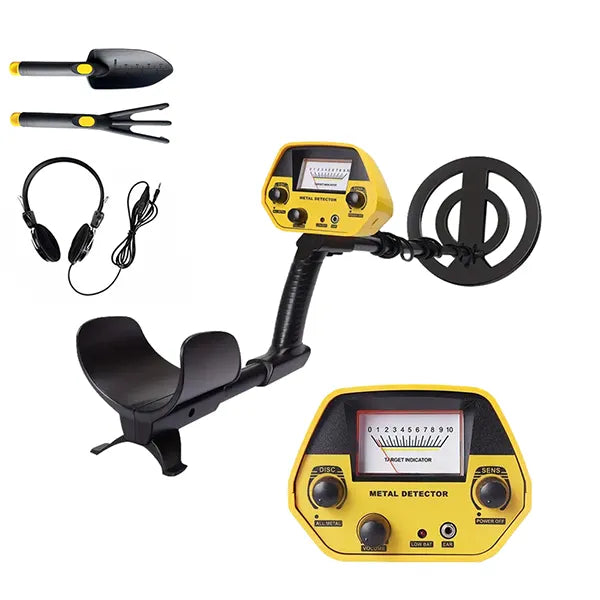 TeroTera Metal Detector with headphones and accessories on a white background