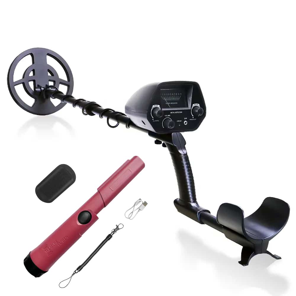 TreaXpert Metal Detector with additional accessories on a white background