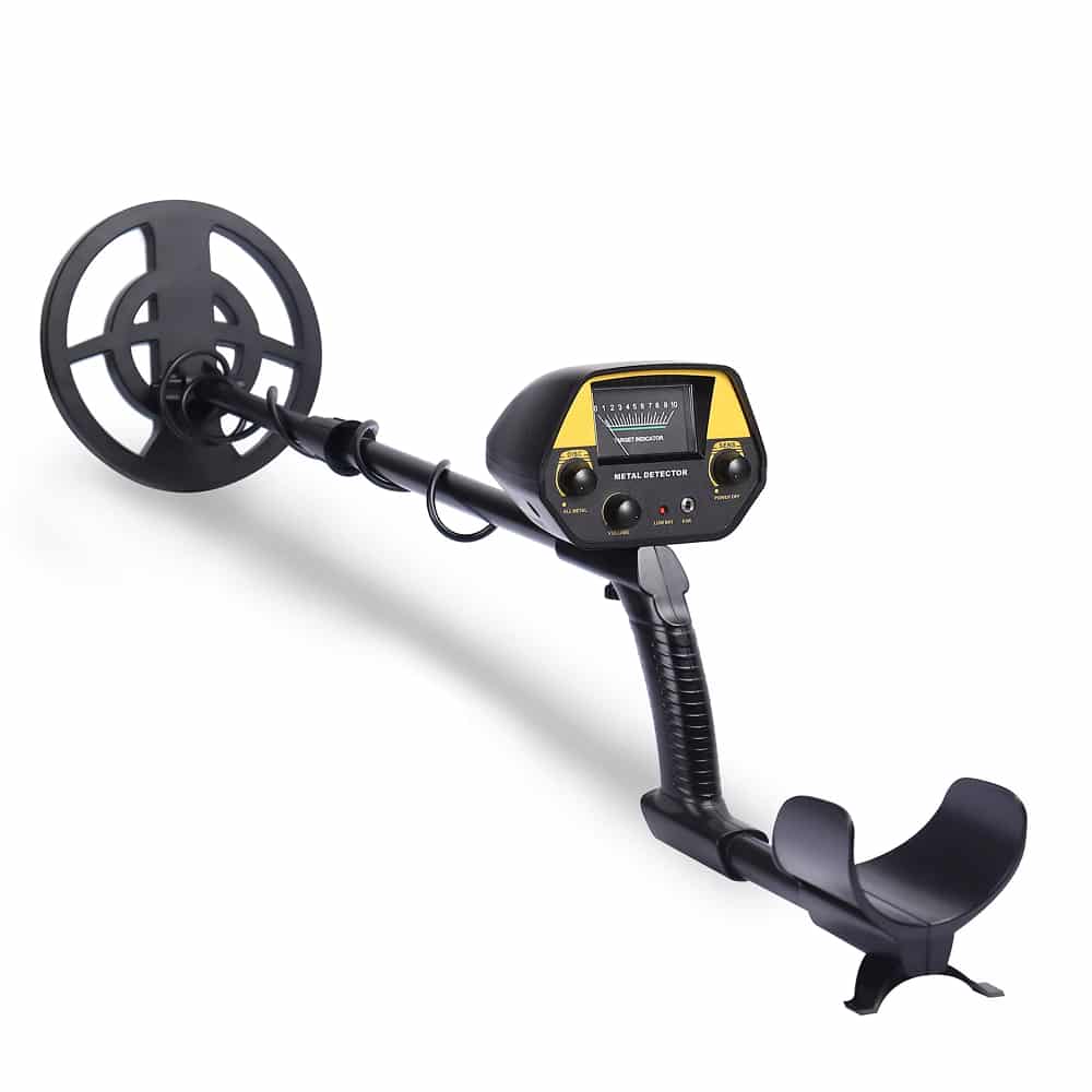 TreaXpert Metal Detector with black and yellow design on a white background