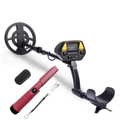 TreaXpert Metal Detector with accessories on a white background