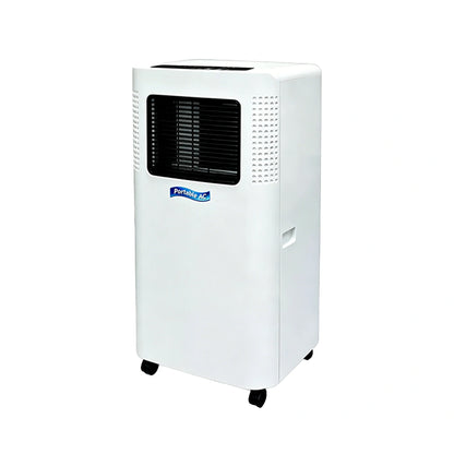 Vakoda Portable Air Conditioner - lifestyle view in living room showing smooth rolling wheels