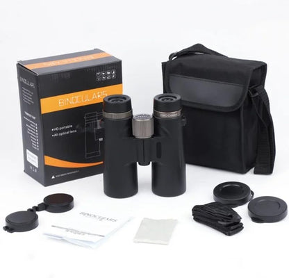 Valisus Binoculars with accessories and packaging on a white background
