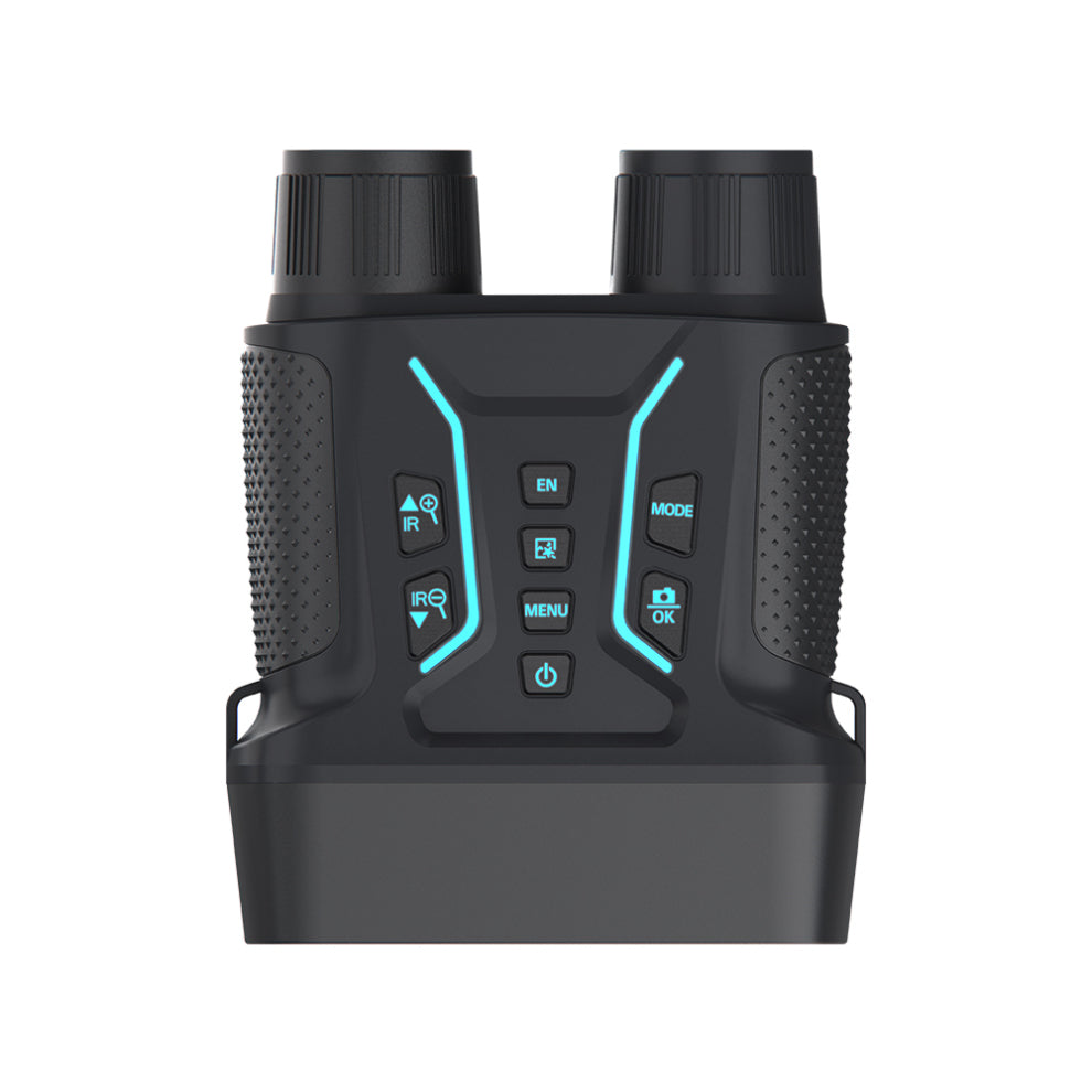 Black Valisus Night Vision Binoculars with control buttons on a white background