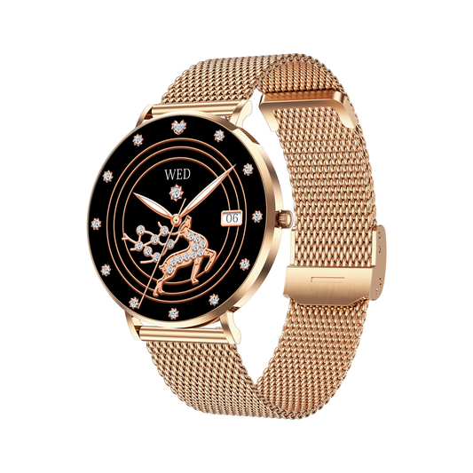 Venloria Smart Watch for Women - Rose Gold Stainless Steel