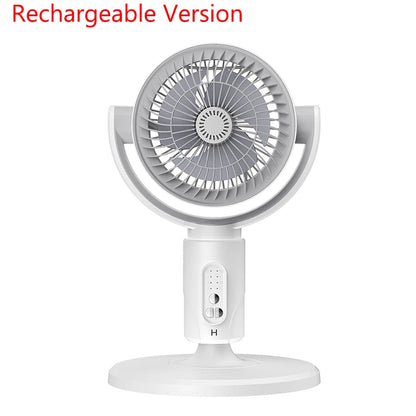 Rechargeable portable VortixVex Fan on a white background with 'Rechargeable Version' text.