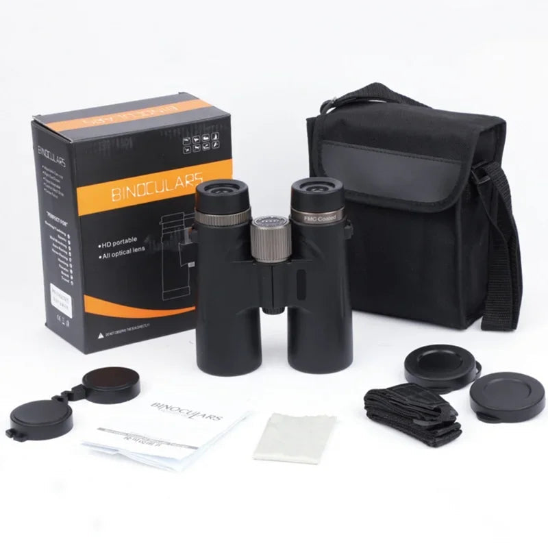 Warmax Binoculars with accessories and packaging on a white background