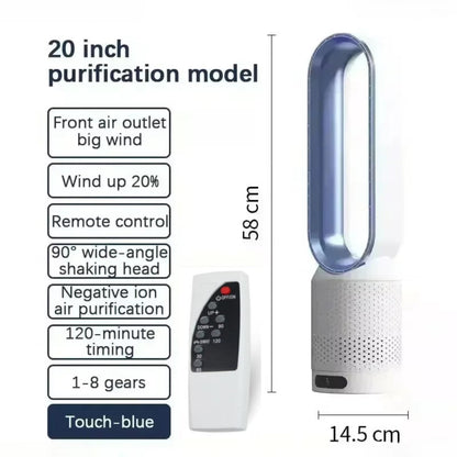 20-inch purification model with features listed and dimensions shown