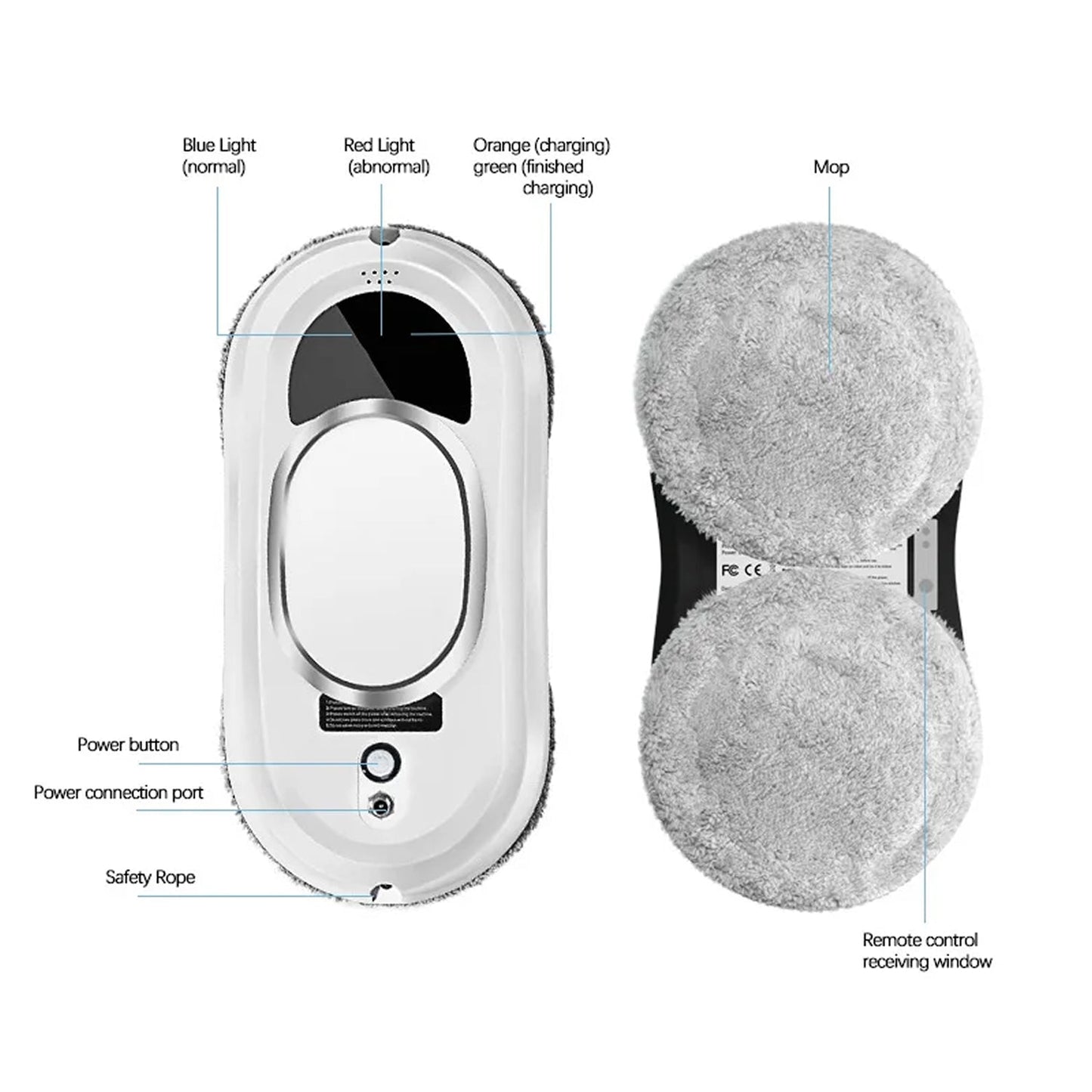 WinoBotto Robot Window Cleaner details 