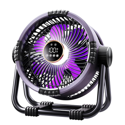 WyniDora Fan fan with digital display on a white background