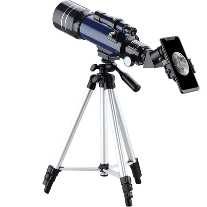 ZenoGaci Telescope with smartphone adapter on a white background