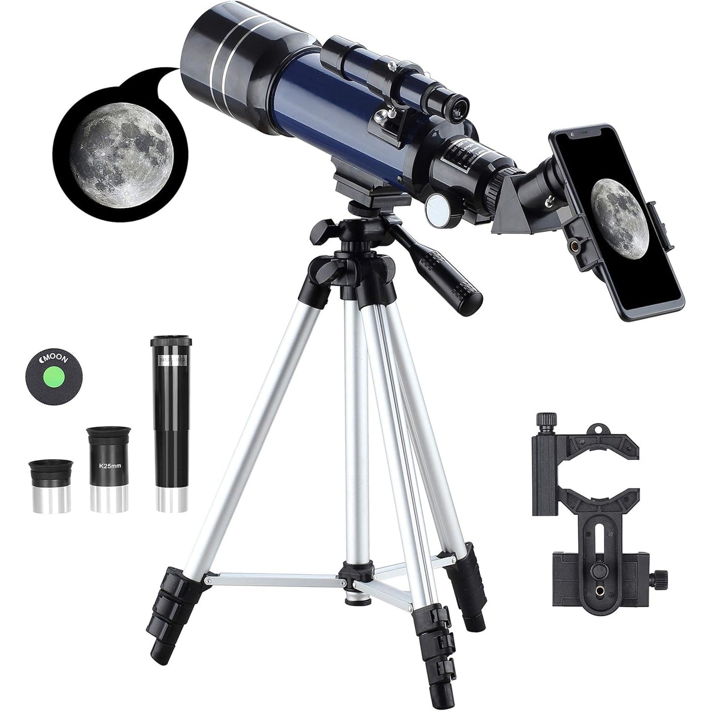 ZenoGaci Telescope with accessories on a white background