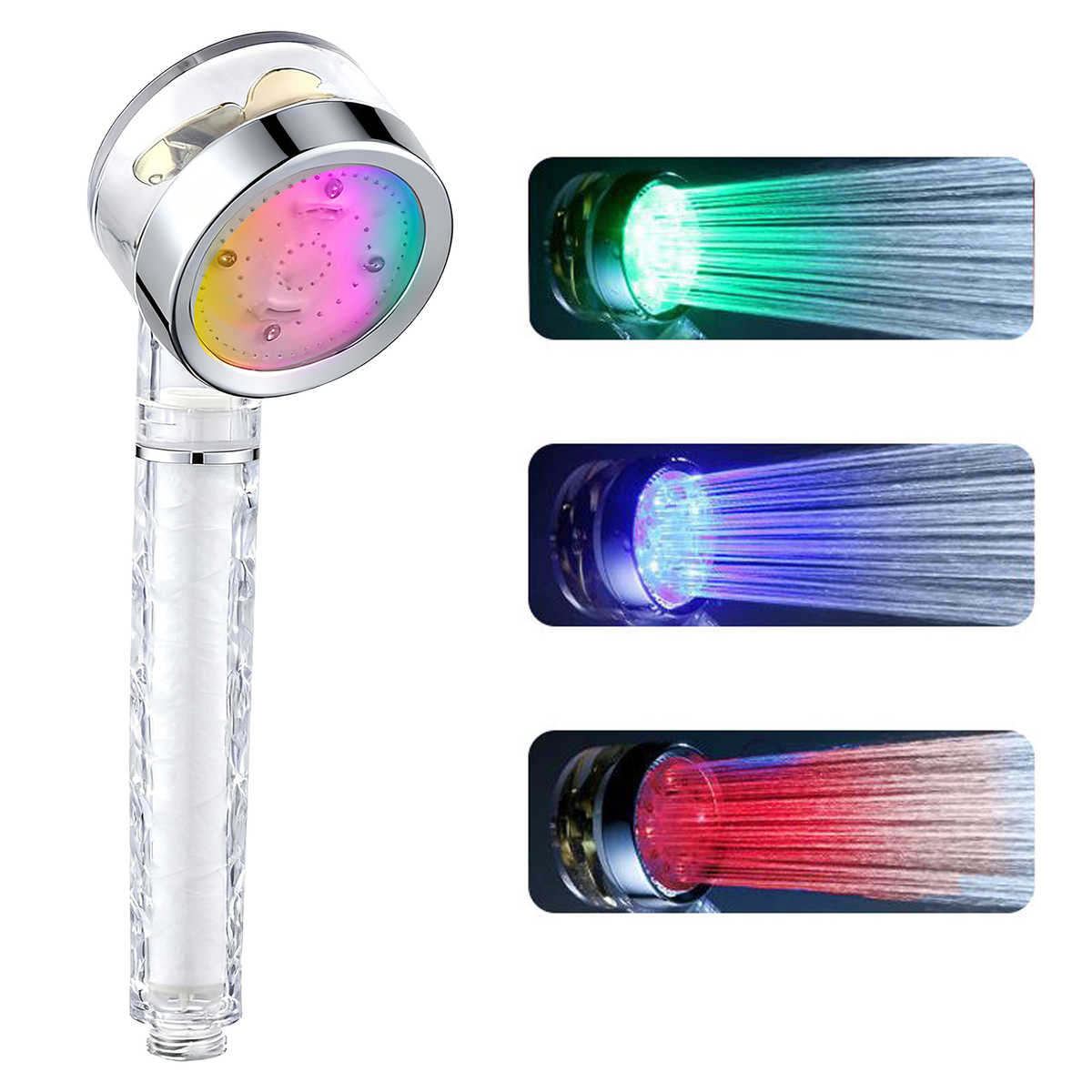 Zenvora LED Handheld Shower With Filtration handheld shower head