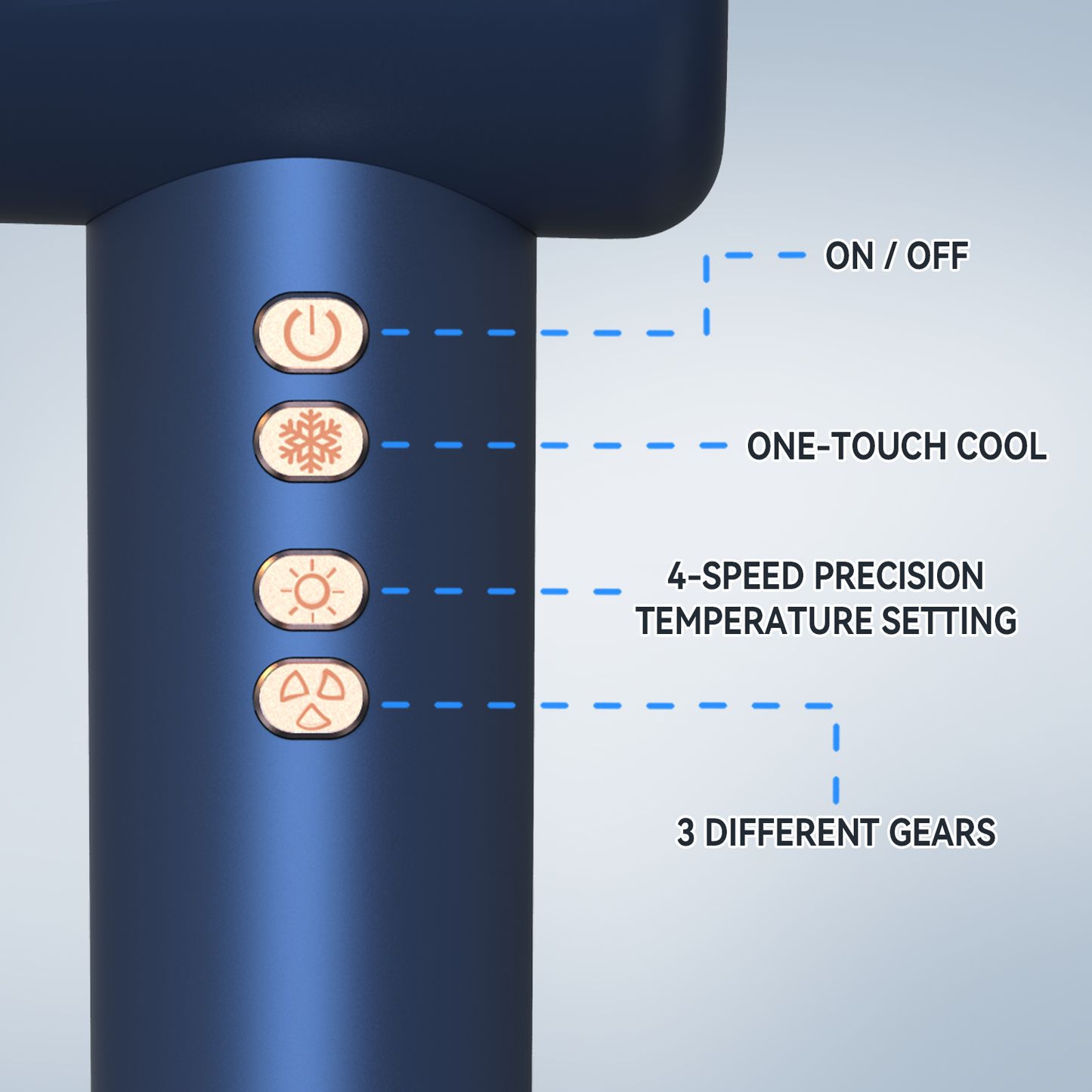 Zenvora Hair Dryer button 