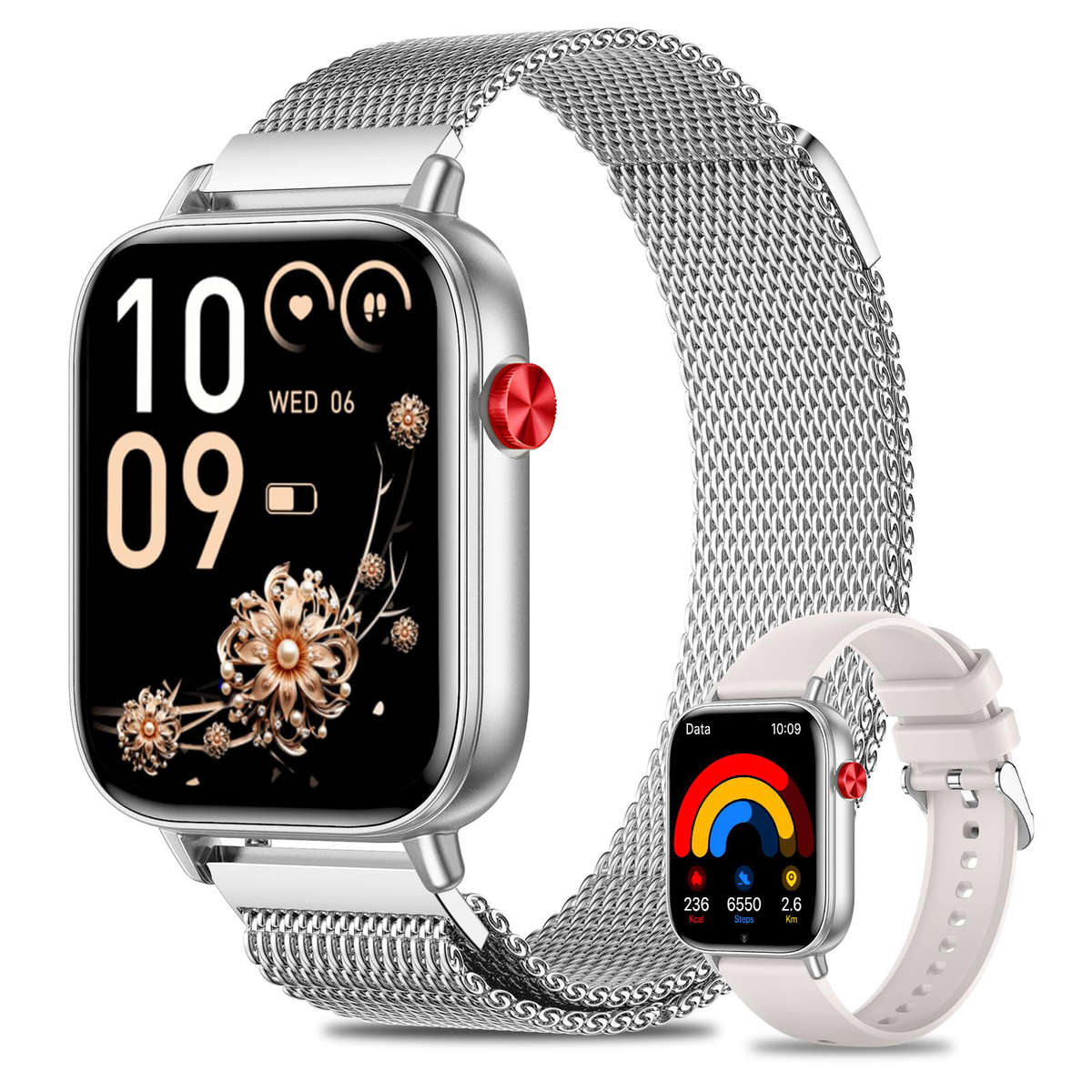 Zenvora Smartwatch for Women in silver