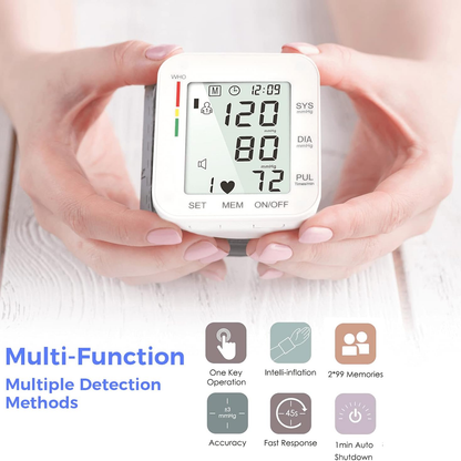 Zenvora Blood Pressure Monitor product feature image - dual-user memory storage for family health tracking