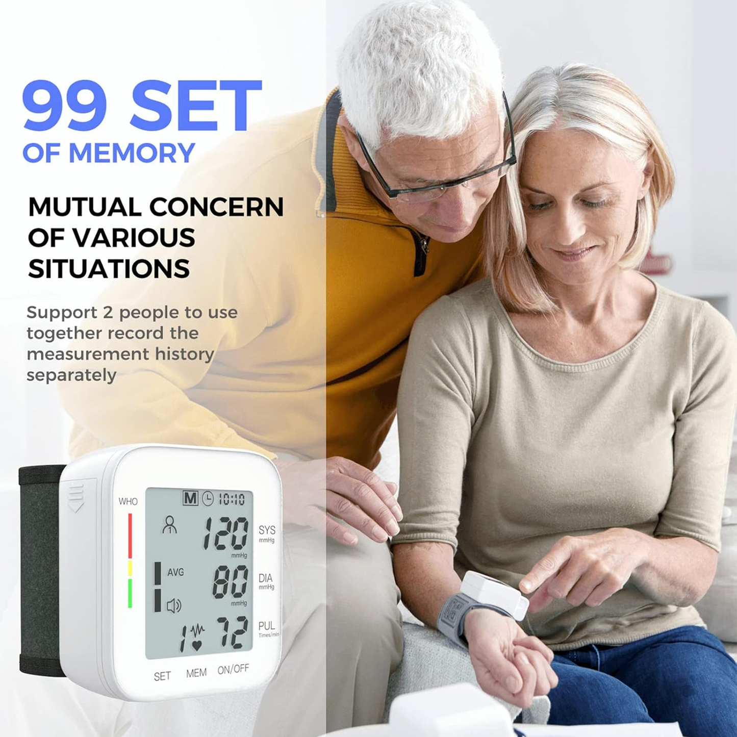 Zenvora Blood Pressure Monitor product feature image - morning hypertension detection and LED display