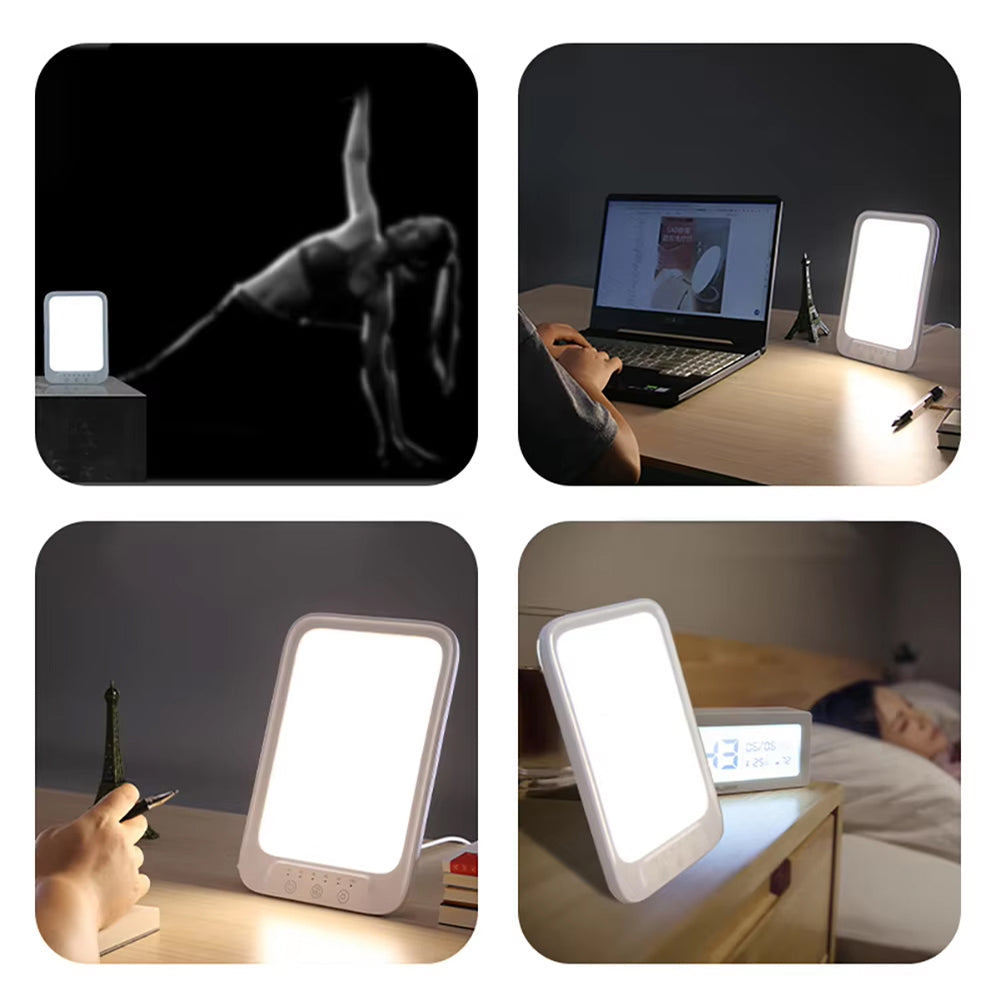 AethGlow Light Therapy Lamp on a desk