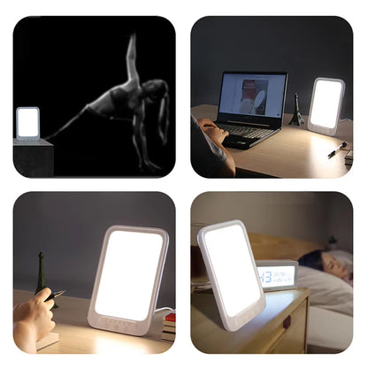 AethGlow Light Therapy Lamp on a desk
