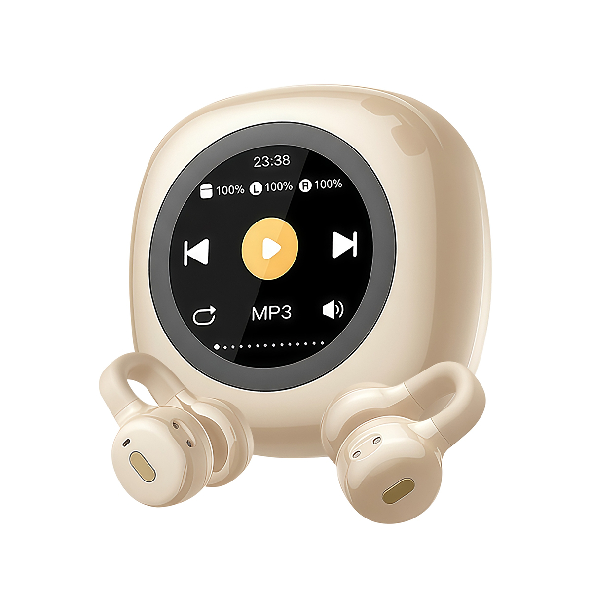 Ironis Clip-On Wireless Bluetooth Earphones - Apricot