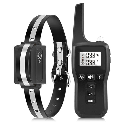 Black GivaxMi Dog Training Collar with remote control on a white background