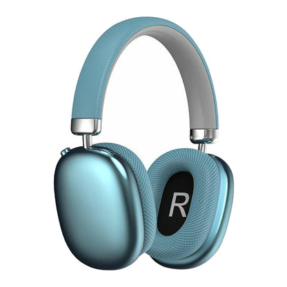 Blue Klynn Noise Cancelling Headphones features with 'R' label on a white background