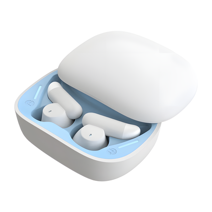 Lumenia Wireless Sleep Earbuds - White & Blue