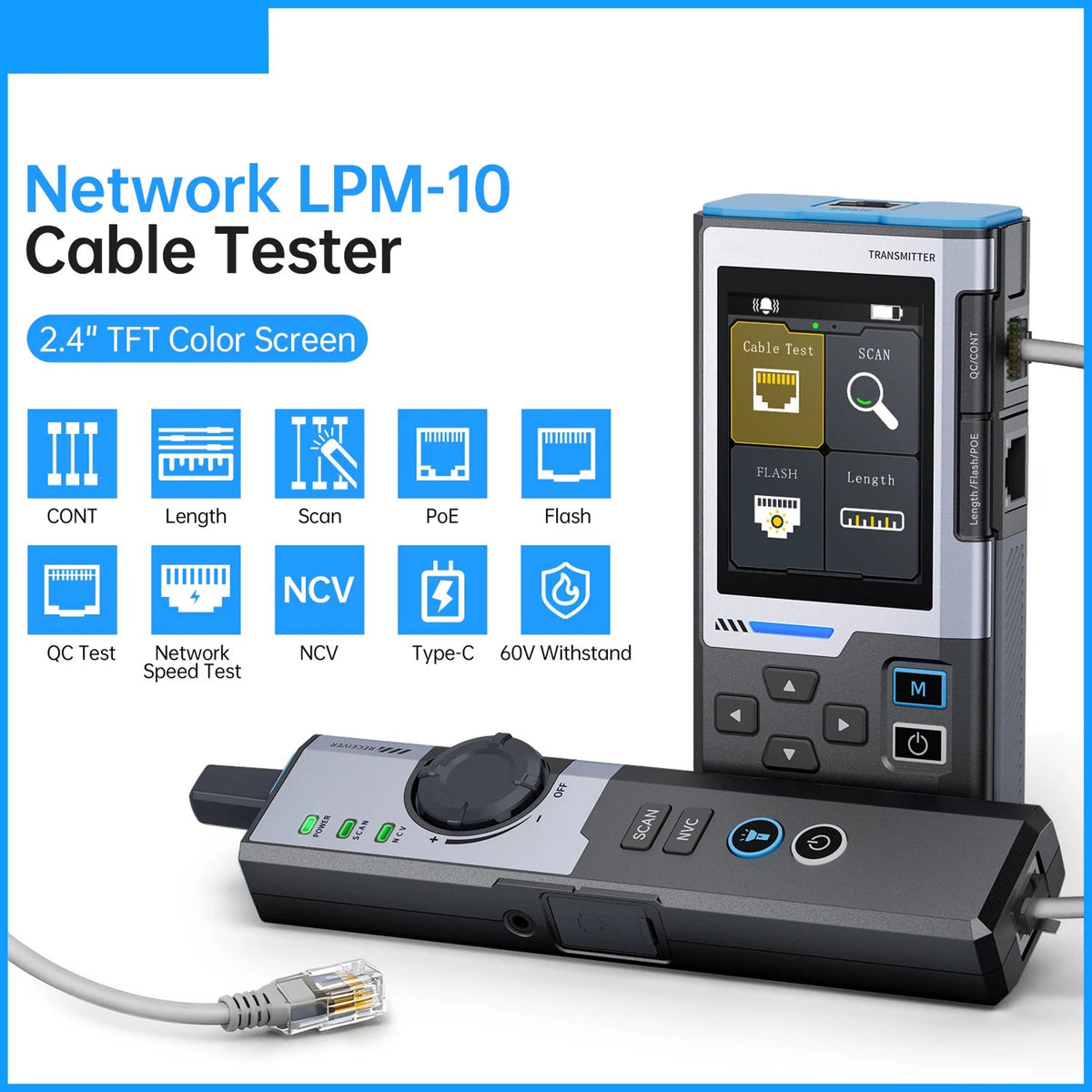 CronzTalin Network Cable Tester product overview