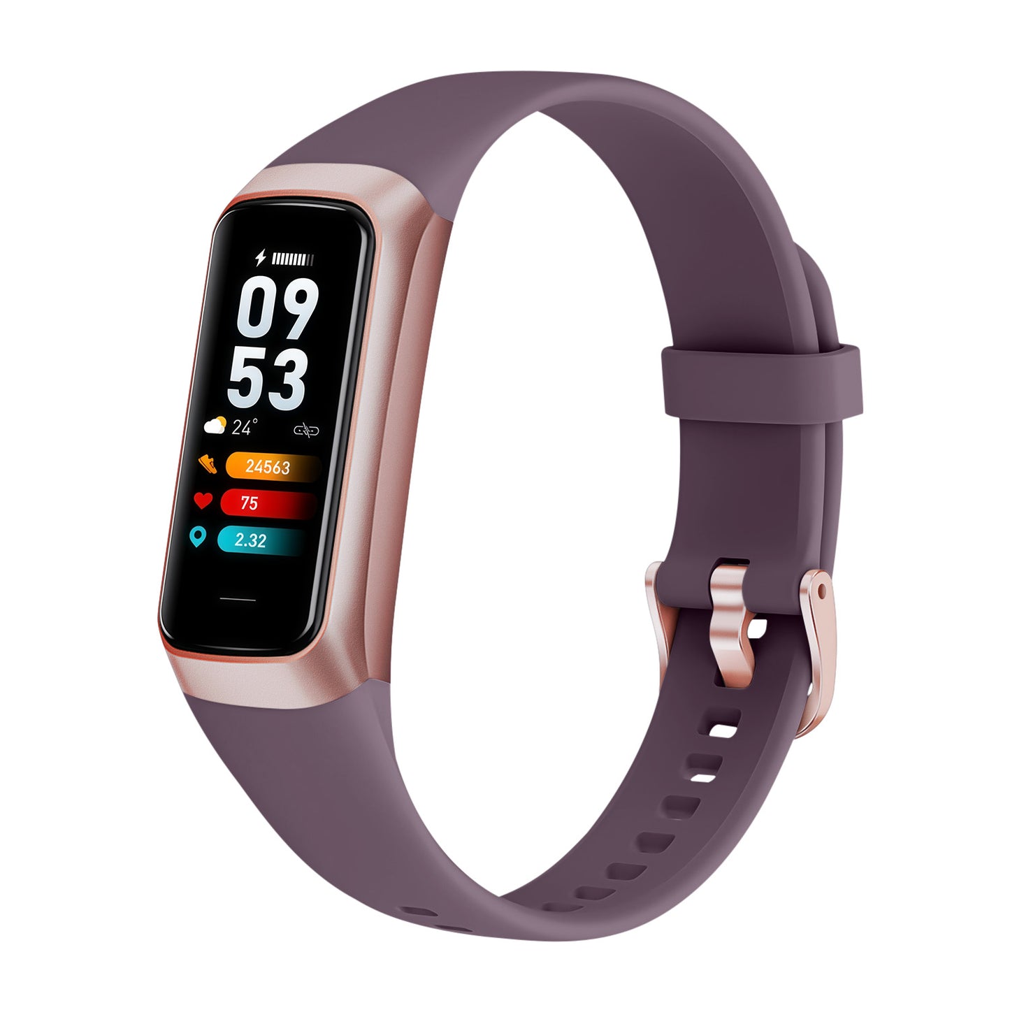 Aeqis Smart Fitness Tracker - Gold-Red
