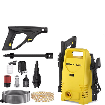 dayplusor High pressure car washer with various attachments on a white background